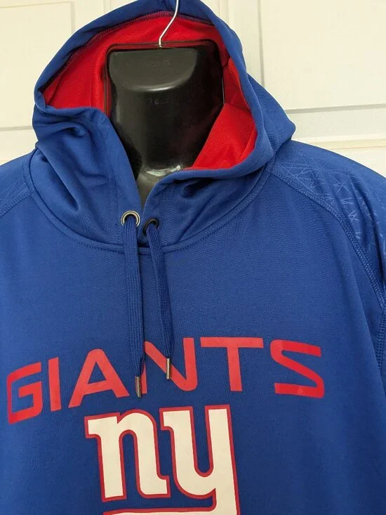 NEW YORK GIANTS Twilled Stitched NEW YORK GIANTS Hooded Sweatshirt Size 2XL NWT - Picture 2 of 12